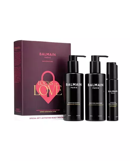 Locks of Love Set Balmain Professionnel: Homme Hair Shampoo Bodyfying 250 ml + Homme Hair Conditioner Bodyfying 250 ml + Homme Scalp Serum For Growth Stimulation, 250 ml