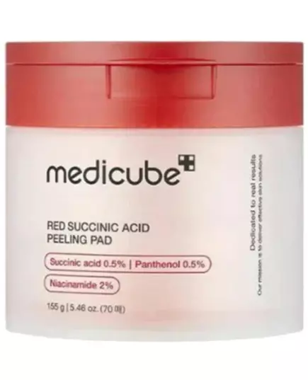 Medicube Red Succinic Acid Peeling Pad Exfoliation Gesichtswasser Gesicht 70 stk, 70 Stück