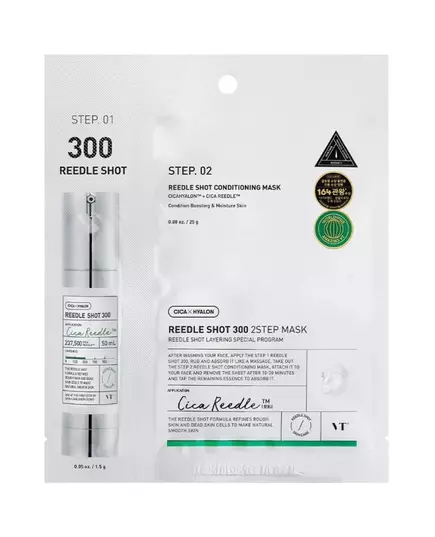 VT Cosmetics Reedle Shot 300 2 Step Aufhellung Gesichtsmaske Für das Gesicht, 25 g