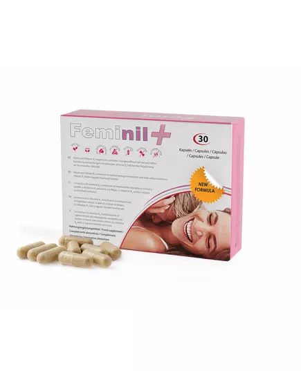 Feminil Feminil+ Maca L-Arginine Saffron Rhodiola Ginkgo Biloba & Zinc Increase Female Libido Capsules 30 capsules