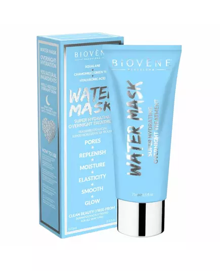 Biovene Water Mask Hydratant Masque peel-off Durant la nuit Pour le visage, 75 ml