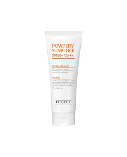 Cell By Cell Powdery Sunblock Protecting The Skin Barrier Sunscreen Cream For Face SPF 50+, 100 ml