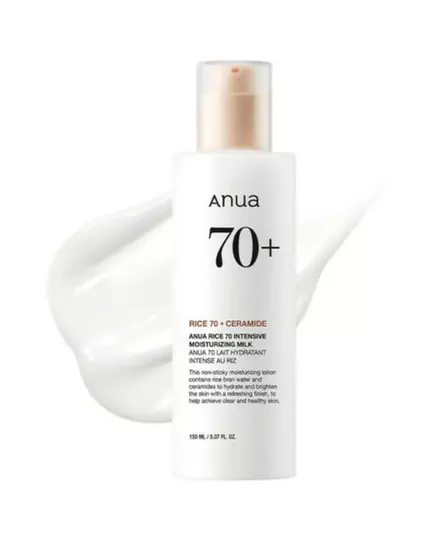 Anua Rice 70 Glow Rice Intensive Hydratation Milch Für das Gesicht, 150 ml