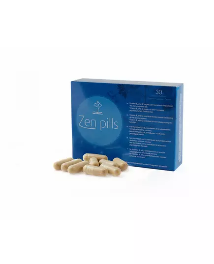 500 Cosmetics Zen Pills L-Tryptophan Magnesium Stearate Hops Passiflora L-Theanine Vitamin B6 & Vitamin B1 Control Anxiety & Stress Capsules 30 capsules