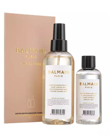 Signature Foundation Ginger Set Balmain Professionnel: Argan Moisturising Elixir Hair Oil For Nourishing 100 ml + Balmain Professionnel Argan Oil Hair Leave-In Conditioner For Hydrate/Detangle & Shine, 100 ml