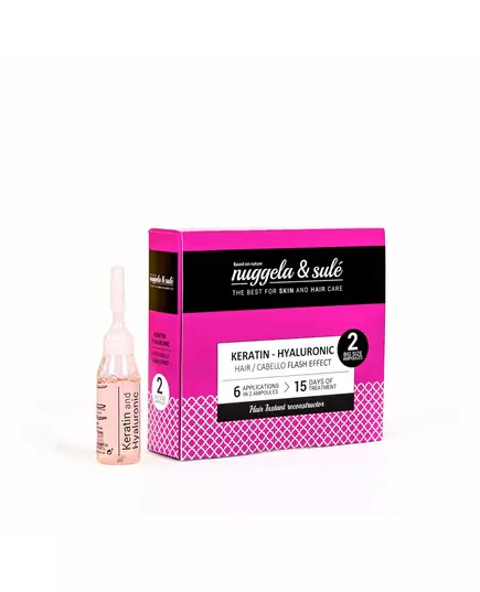Duo Set Nuggela & Sule Keratin Hyaluronic Haarbehandlungs-Conditioner Reparatur & Verstärkung Beschädigtes Haar 2 stk, 2 × 10 ml, Bild 2