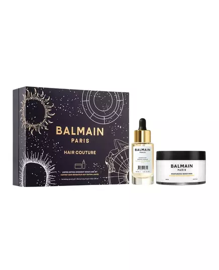 Set Balmain Professionnel: Overnight Botanical Oils Hair Serum Repairing 30 ml + Moisturizing Hair Treatment Cream Mask For Repairing, 30 ml