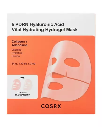 5 PDRN Hyaluronic Acid Hydrogel Mask, 3 × 34 g