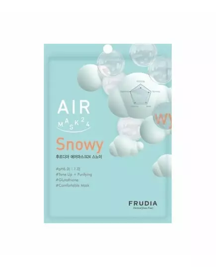 Frudia Air 24 Snowy Brightening Sheet Mask For Face, 25 ml