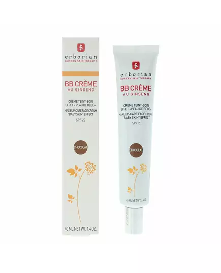 Erborian B.B Cream Ginseng Mat Crème BB Chocolat SPF 20, 40 ml, image 2