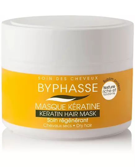 Byphasse Keratine Liquide Kératine Masque crème pour traitement des cheveux Réparation, 250 ml