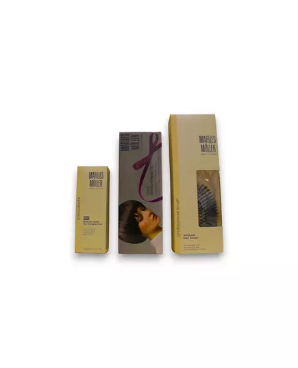 Set Marlies Moller: Specialists Keratin Hair Oil Conditioner Sleek & Shine 100 ml + Marlies Moller Paddle Hair Brush + Specialists Keratin Hair Shampoo Sleek & Shine, 100 ml