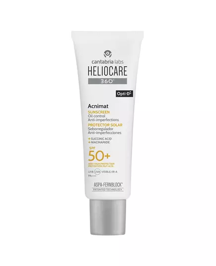 Cantabria Labs Heliocare 360º Acnimat Anti-Imperfections Sunscreen Cream For Face SPF 50+, 50 ml