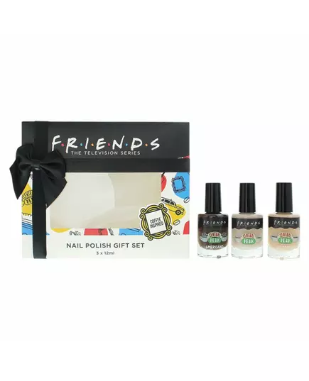 Set Trio Warner Bros Friends Chip-Resistant Nail Polish Coffee, 3 × 12 ml