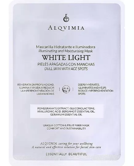 Alqvimia Essentially Beautiful White Light face mask 1 pc