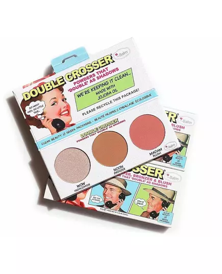 TheBalm Double Crosser Highlighter, Bronzer & Blush Palette 1pc