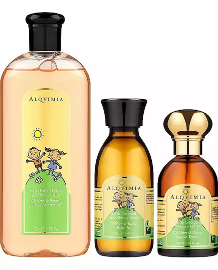 Alqvimia Infant And Baby's chest: bath gel 400ml + body oil 150ml + Eau de Cologne 100ml