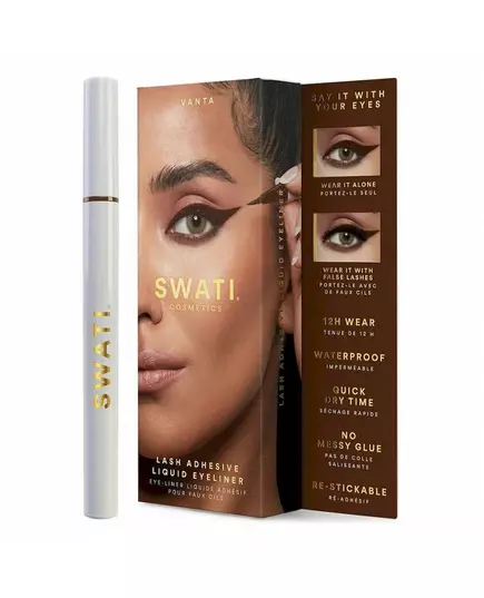 Swati Lash Adhesive Liquid Eyeliner Vanta Brown