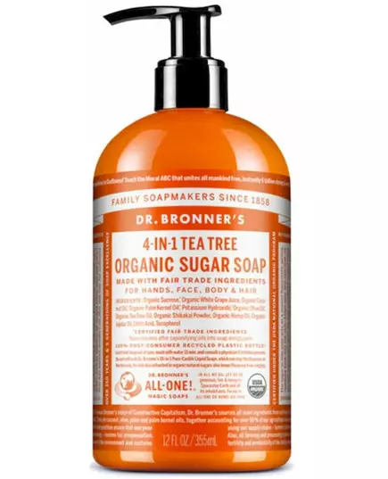 Dr. Bronner's Organic Sugar Soap Tea Tree 355 ml