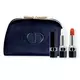 Set Christian Dior: Couture Colour Velvet Cream Lipstick 720 Icone Refillable 3.5 ml + Couture Colour Lip Balm 000 Diornatural Refill 3.5 g + Textile Makeup Bag Blue, 3.5 ml
