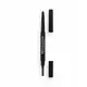 2-in-1-Cremiger Augenbrauenstift mit Bürstchen Makeup Revolution Duo Brow Definer Medium Brown, 0,2 g
